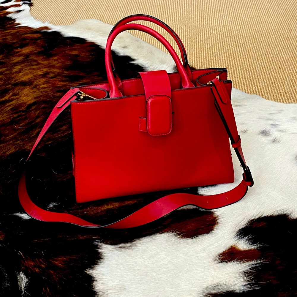 Red Leather Handbag (Purse)